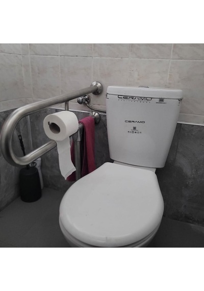 Engelli Tutunma Barı Tuvalet Kağıtlıklı Banyo Wc Paslanmaz Mat Satine Yüzeyli Sabit Ayarlanabilir Ayaklı Paslanmaz Çelik