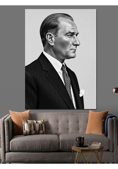 Ahşap Tablo Mustafa Kemal Atatürk'ün Fotoğrafı