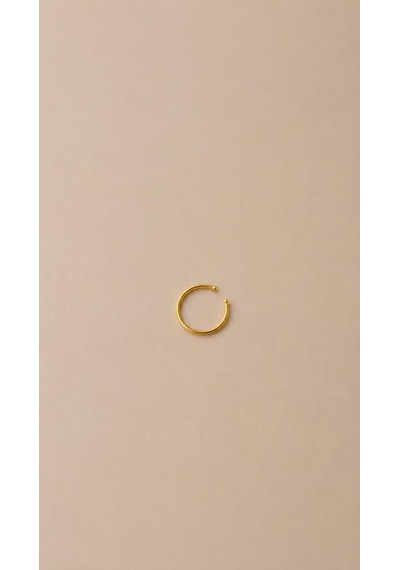 925 Ayar Gümüş Minimal Gold Renk Halka Burun Piercing Nose Ring çok renkli