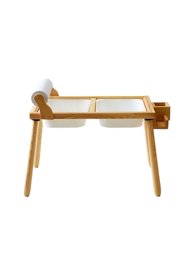 Woodnjoy Masif Ağaç Aktivite & Çalışma Masası Rulo Aparatlı +Kırtasiye İstasyonlu ve Kaplar - Ahşap Woodnjoy Masif Ağaç Aktivite & Çalışma Masası Rulo Aparatlı +Kırtasiye İstasyonlu ve Kaplar - Ahşap
