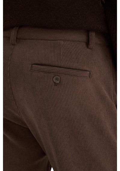 Defacto Tailored Regular Fit Düz Paça Fitilli Kadife Pantolon F0462ax25wnbn595 Kahve-bn595