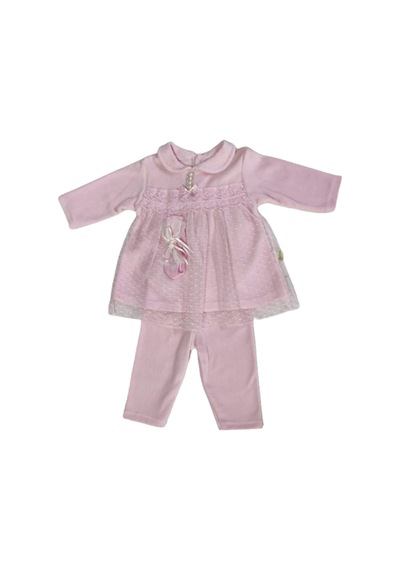 Becol kız bebe alt üst takım pembe tüllü n0 12 Pembe