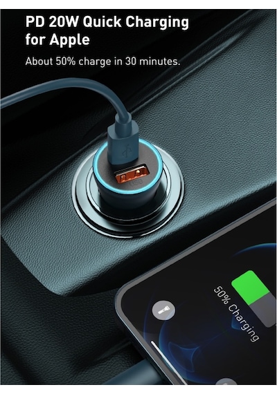 Baseus 40W Pd Qc Type C ve Usb Girişli Araç Şarj Cihazı