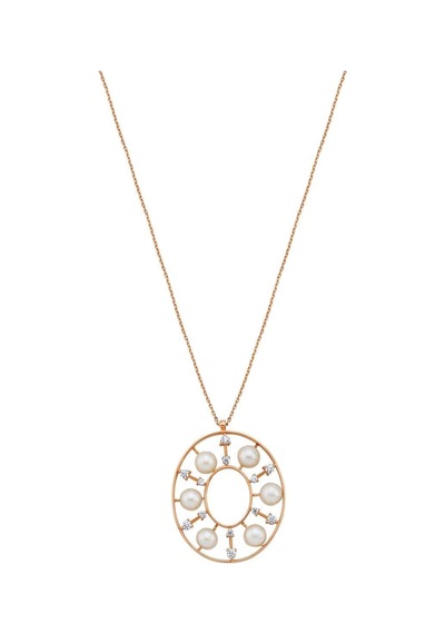 6,5 Mm Halka Tasarımlı Doğal İnci Kolye Rose