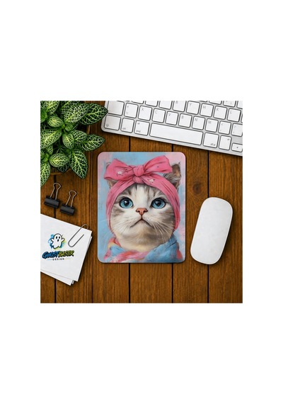 Kedi Baskılı Oyuncu Mousepad 0124
