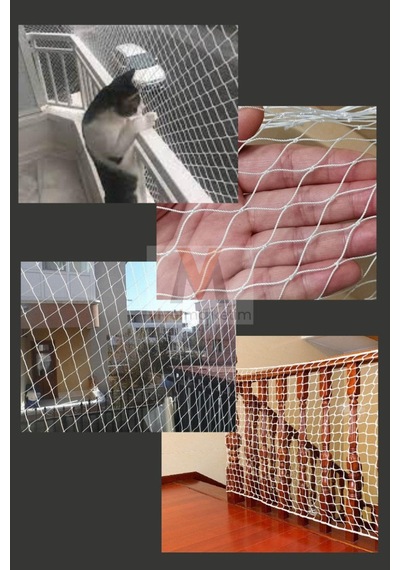 Balkon Filesi 3x8 Metre Kuş Filesi Kedi Filesi Kuş Ağı Kuş Önleme Filesi