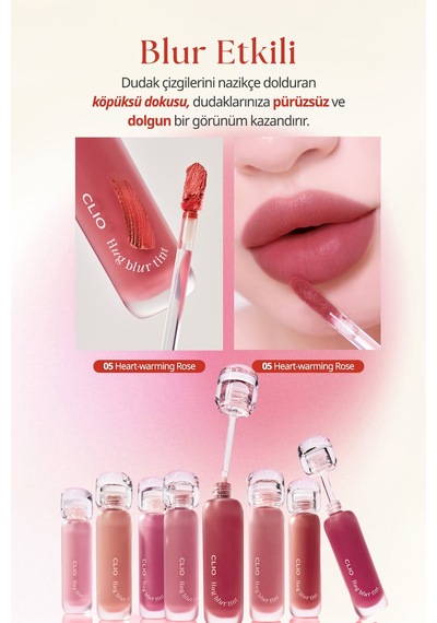 Hafif Ve Köpüksü Dokusuyla Pürüzsüz Görünüm Sunan Tint Clıo Hug Blur Tint 008 Gentle Hug Plum 69050031