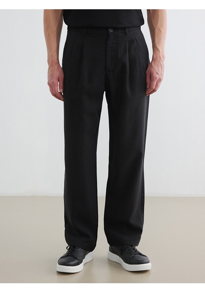 Lcw Vision Siyah Regular Fit Gabardin Erkek Pileli Pantolon Lcw Vision Siyah Regular Fit Gabardin Erkek Pileli Pantolon