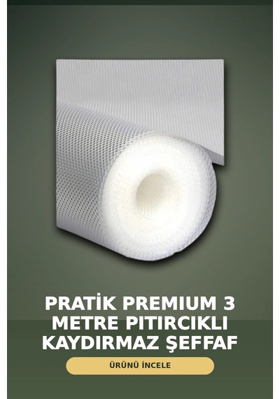 3 Metre Kalın Dokulu Şeffaf Raf Örtüsü Ve Tezgah Üstü Koruyucu Çok Amaçlı Mat Renkli