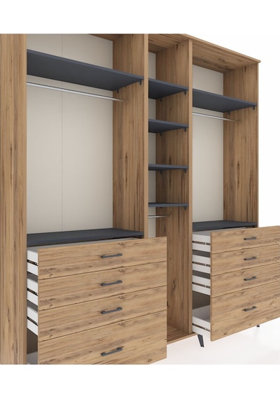Hyperion Dolap 8 Raflı 8 Çekmeceli 3 Askılı 220x44x243 Çam-antrasit/çam Antrasıt/atlas Çam Hyperion Dolap 8 Raflı 8 Çekmeceli 3 Askılı 220x44x243 Çam-antrasit/çam Antrasıt/atlas Çam