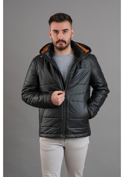 Kapşonlu Regular Fit Erkek Şişme Mont