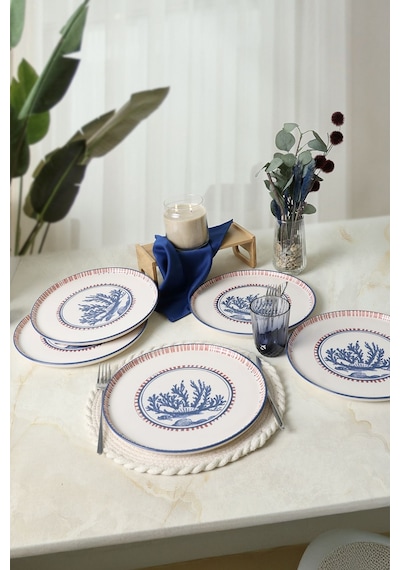 Keramika Marine Wonders Nordic Servis Tabağı 28 Cm 6 Adet 227411 Çok Renkli
