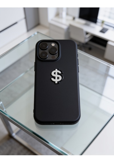 Dolar Sembolu Beyaz Rengi Telefon Sticker 3d Metal Tasarım, Arka Süs A300140