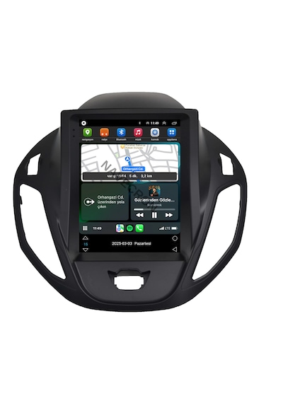 Ford Courıer Tesla Uyumlu Androıd Multimedya Gerçek 2/32 Kablosuz Carplay Geri Görüş Kameralı 10"
