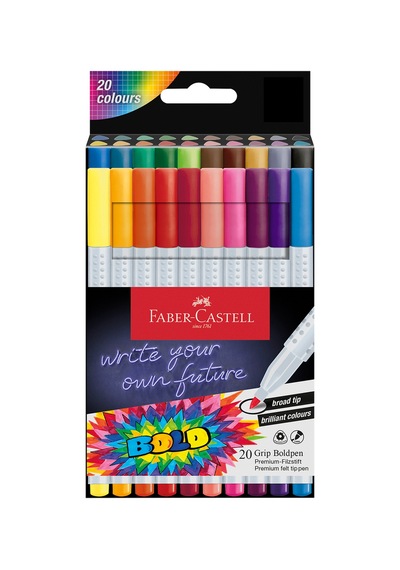 Grip Boldpen Finepen 2.5 Mm, 20li,ergonomik Beyaz Gövde,grip Noktalı Elden Kaymayan Tutuş
