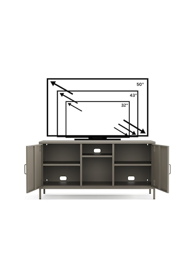 Pera Tv Ünitesi, Tv Dolabı,2 Kapaklı, Açık Raflı 130,50 X 40 X 64,50 Cm Ral 7039 Acıbadem Antrasit Pera Tv Ünitesi, Tv Dolabı,2 Kapaklı, Açık Raflı 130,50 X 40 X 64,50 Cm Ral 7039 Acıbadem Antrasit