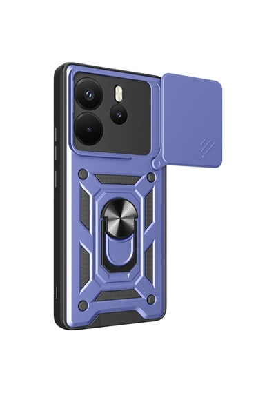 Redmi Note 14 4g Pars Lens Yüzüklü Silikon - Lacivert Bz8683140879440