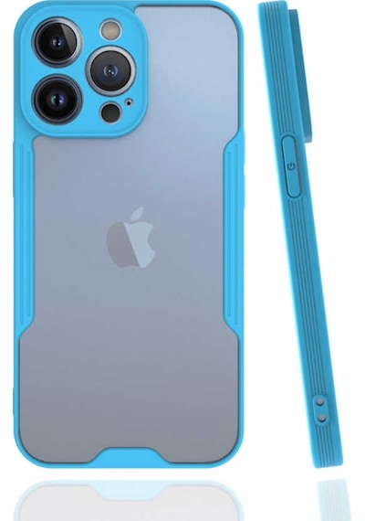 Apple Uyumlu iPhone 13 Pro Kılıf Kamera Korumalı Arkası Şeffaf Silikon