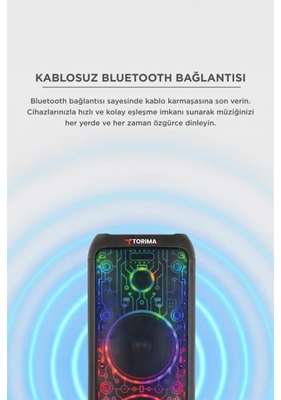 Özel Seri Bluetooth Hoparlör D64 Siyah Bas Işıklı