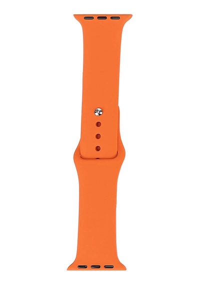 Mobilteam Watch 7 45mm Band Serisi Klasik Kordon Silikon Strap Kayış-turuncu