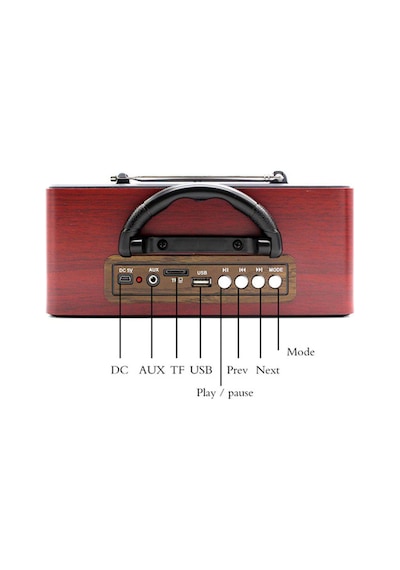 Şarjlı Nostaljik Radyo Meier M-111Bt Bluetoothlu-Kumandalı Usb-Sd
