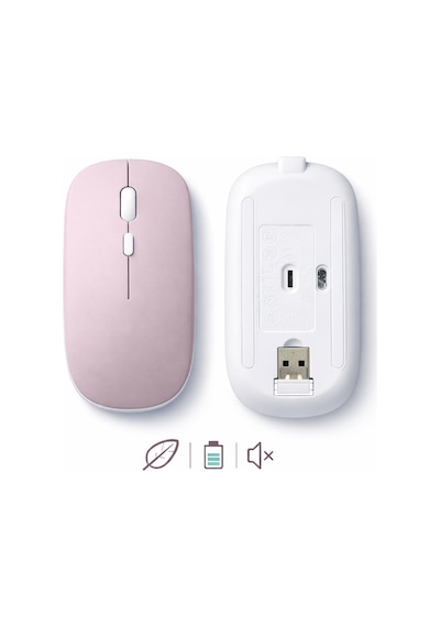 Type-c Şarjlı Bluetooth Mouse Apple Uyumlu MacBook iPad Laptop İnce Gövde Dongle Ve Kablo Dahil 13754