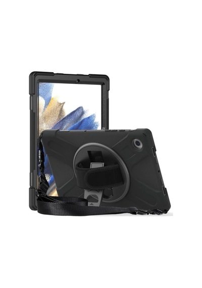 Samsung Galaxy X200 Tab A8 10.5 Kılıf Amazing Tablet Kapak - Turuncu Bant