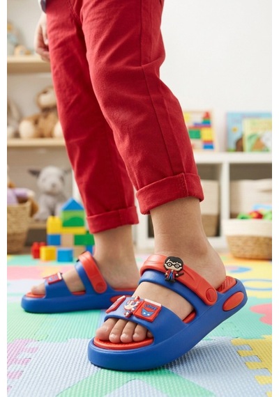 Walkway Saks Hafif Esnek Eva Taban Unisex Çocuk Terlik 4505 F-p