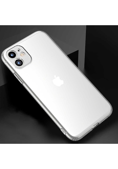 Apple Uyumlu iPhone 11 Kamera Korumalı Süper Silikon Kılıf renksiz Renksiz