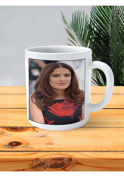 Salma Hayek Baskılı Kupa Bardak Kişiye Özel Desen 4 Çok Renkli