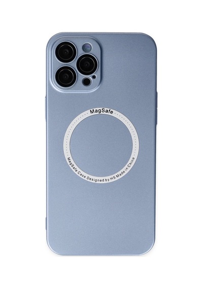 Apple iPhone  Uyumlu,  12 Pro Kılıf Jack Magneticsafe Lens Silikon - Sierra Blue