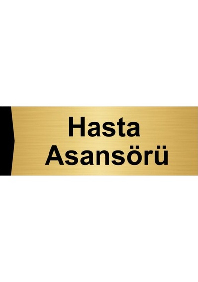 Personel Soyunma Odası 7x20cm Altın Renk Metal Yönlendirme Levhası