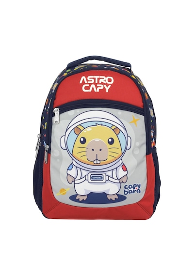 Capybara Erkek Çocuk Astronot İlkokul Okul Sırt Çantası - Lacivert - Kırmızı - 5227 Çok Renkli
