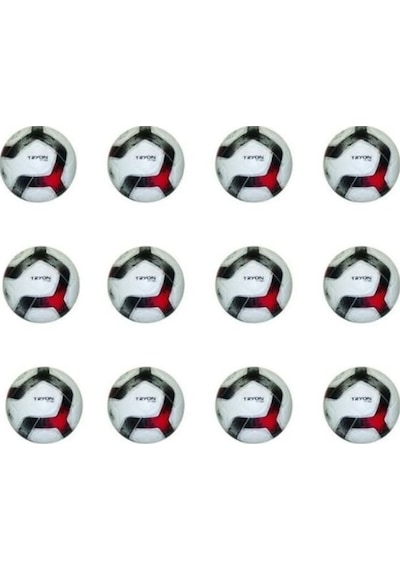 Tryon Ft-180 3 Numara Futbol Topu 12'li Paket Kırmızı Beyaz