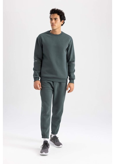 Defacto Defactofit Standart Fit Bisiklet Yaka Basic Düz Reflektör Kalın Sweatshirt Y4531az23augn1019 Yeşil