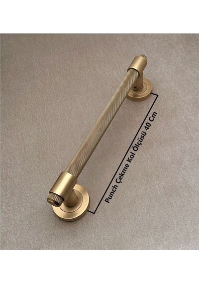 Punch Zamak A213 Mat Antik Sarı Çekme Kol Sürgülü Kapı Çekme Kolu 40 Cm 1 Adet