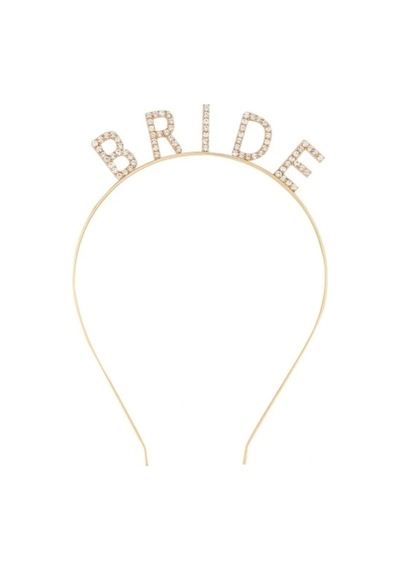 Herşeytrend Altın Gold Renk Bekarlığa Veda Kristal Taş Bride Tacı İthal