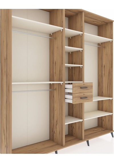 Hyperion Dolap 10 Raflı 2 Çekmeceli 3 Askılı 220x44x243 Çam-aytaşı/çam Çok Renkli Hyperion Dolap 10 Raflı 2 Çekmeceli 3 Askılı 220x44x243 Çam-aytaşı/çam Çok Renkli