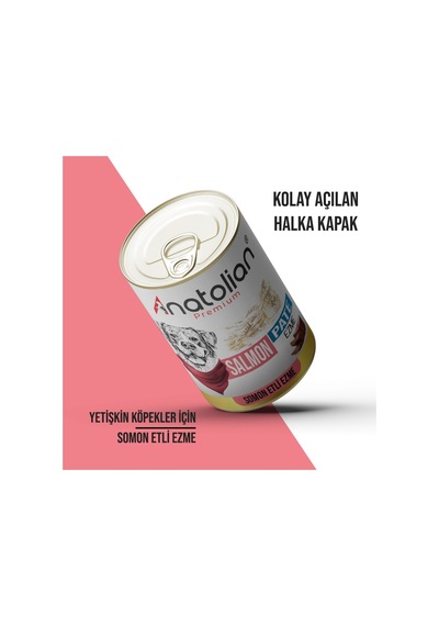 Anatolian Premium Somonlu Ezme Yetişkin Köpek Konservesi 400 gr x 6 Adet