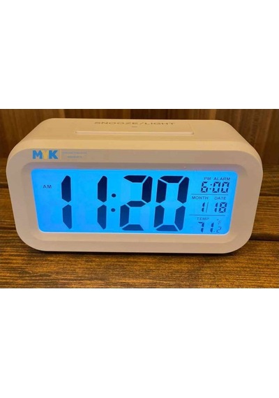 Dijital Masa Saati Alarm Tarih Saat Derece Gece Sensörlü Işıklı