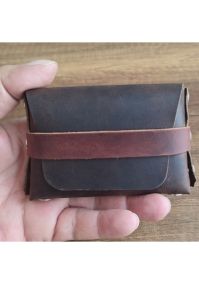 Sumerian Leather Craft Deri Cüzdan Kadın Kahverengi