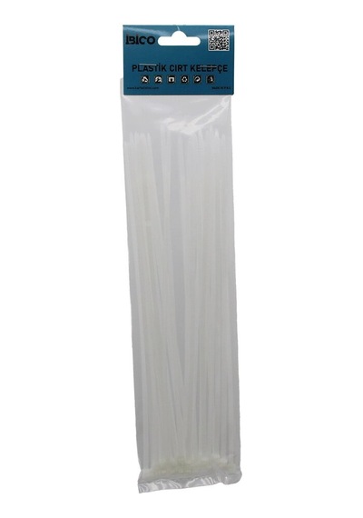 25pcs Beyaz 3.6x250mm Plastik Cırt Kelepçe 5468