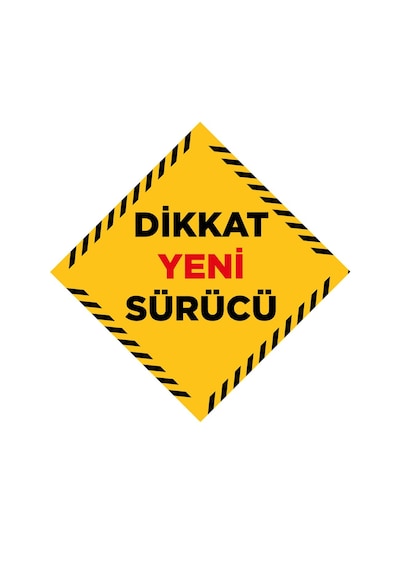 Yeni Sürücü Etiketi 1