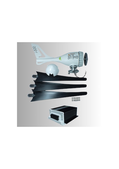 Set İ-500 12v / 24v Rüzgar Türbini + Hibrit Şarj Kontrol Cihazı