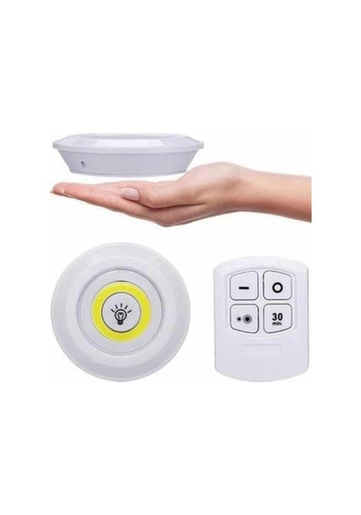 Yapışkanlı 3'lü Spot Led Işık Lamba Montajsız Pilli Uzaktan Kumandalı Diğer