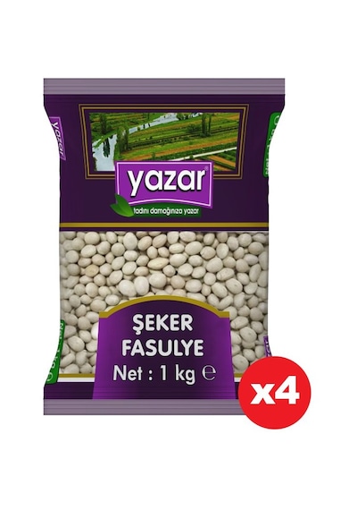 Yazar Şeker Fasulye 1 Kg. X 4 Paket