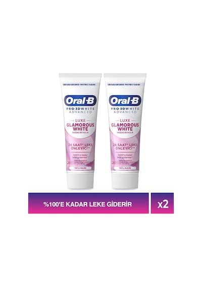 Oral-B Pro 3D White Advanced Luxe Glamorous Diş Macunu 2 x 75 ML