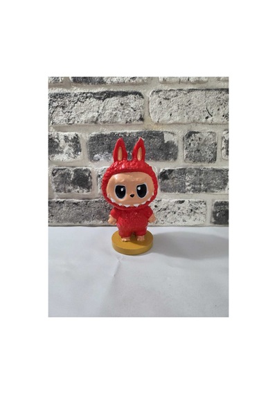 Dekoratif Labubu Biblo Figür-labubu 22 Cm Nar Çiçeği Rengi