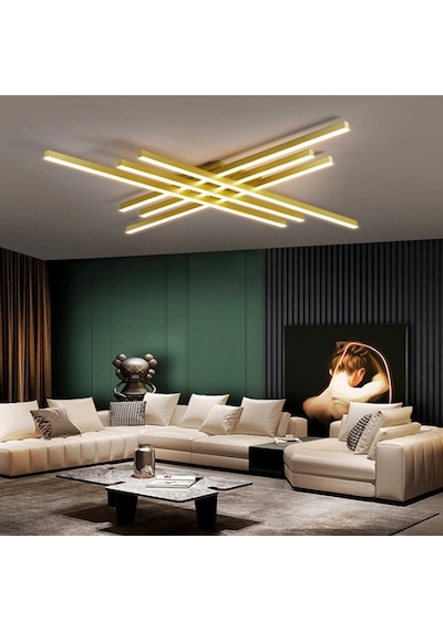 Eskitme Gold Led Tavan Lambası 4000k Gün Işığı Modern Aydınlatma
