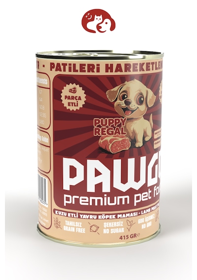 Puppy Regal | Kuzulu | 400g X 12 |yavru-mini Irk | Parça Etli | Köpek Yaş Mama
